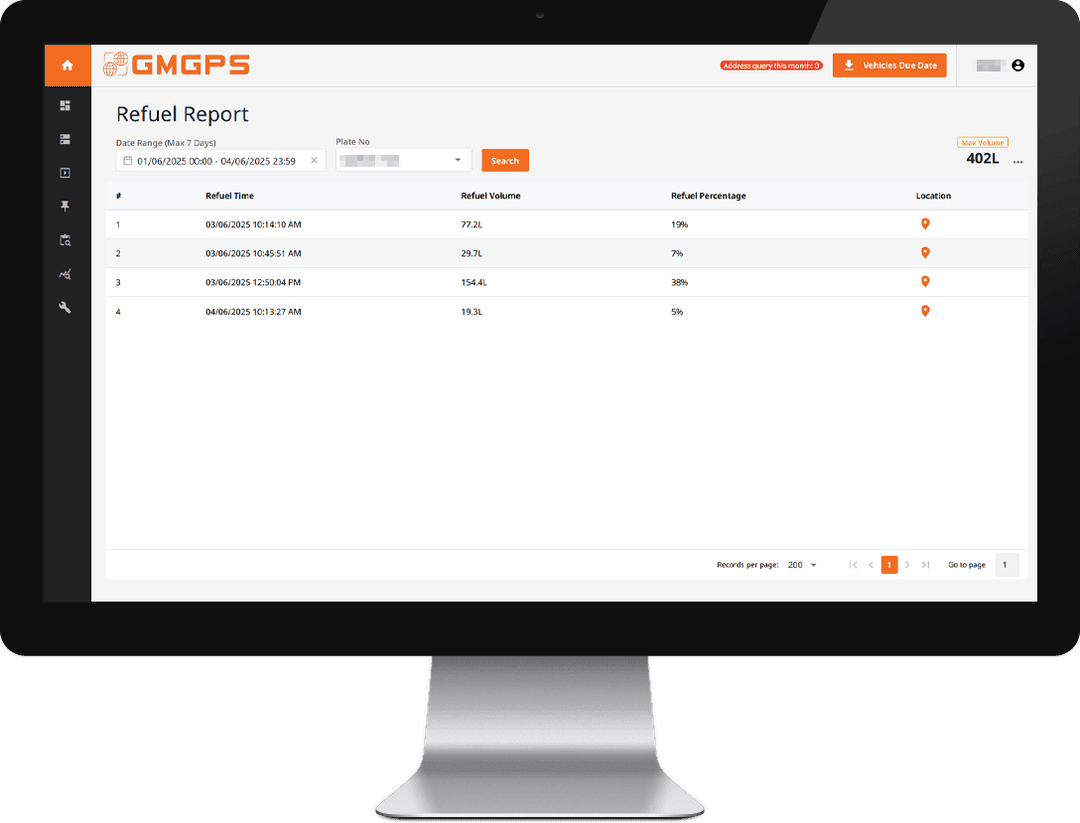 Live Fuel Monitoring